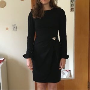 Vintage Morton Myles Navy Blue Pearl Detail dress